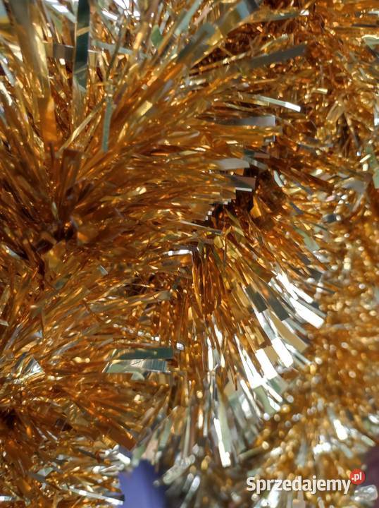 XXL gruby puchaty łańcuch złoty girlanda lameta Kielce