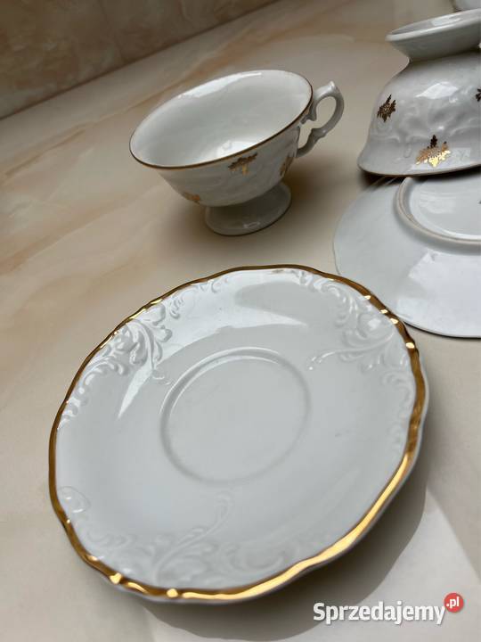 Filiżanka Wawel Made in Poland Biała złocona Porcelana i szkło pomorskie Gdańsk