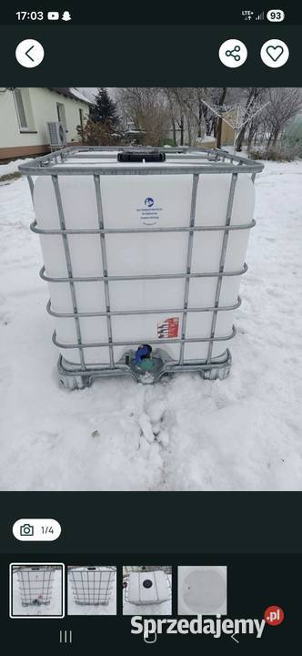 Mauzer mauzery 1000l CZYSTE METALOWE PALETY Czarna Woda