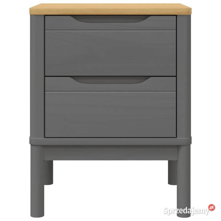 Szafka nocna FLORO szara 45x39x57 lite drewno