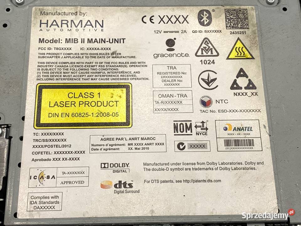 RADIO AUDI A6 C7 4G1035025B 1018 ODTWARZACZ