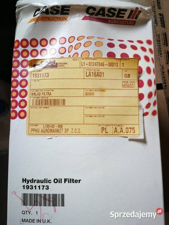 Filtr hydrauliki 19311738422882784248043 Szczecin sprzedam