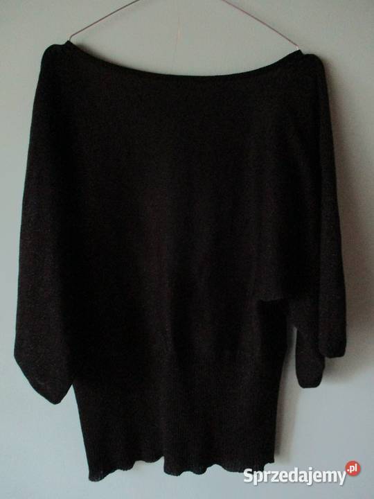 Bluzka czarna srebrna nitka bluzka odzież