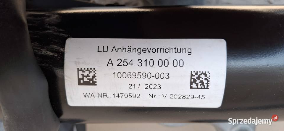 MERCEDES GLC W254 X254 HAK HOLOWNICZY WIĄZKA Pozostałe Bieleń