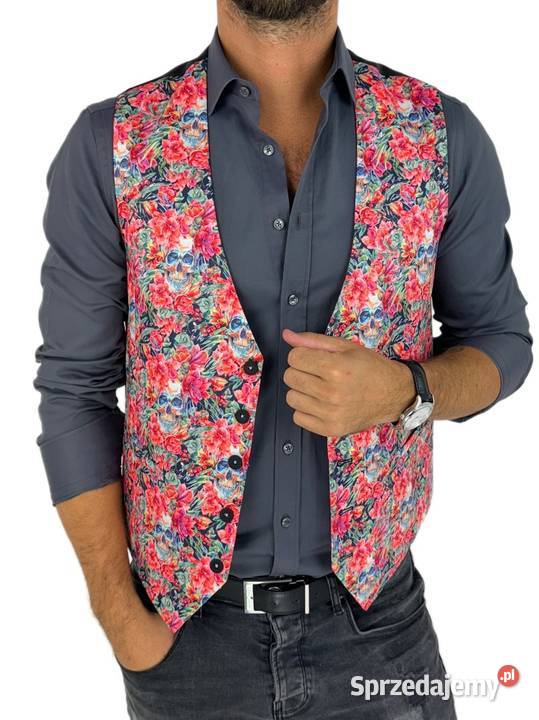 GIOVANNI PERA kamizelka męska D626 kolorowa w Ostrów Wielkopolski