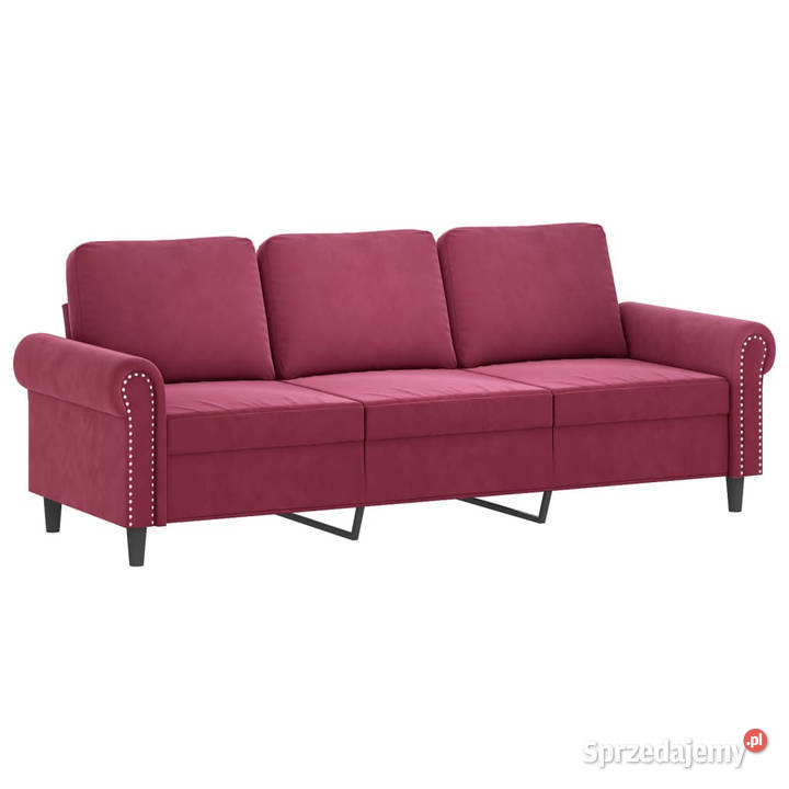3osobowa sofa z podnóżkiem winna czerwień 180 Sofy i kanapy mazowieckie sprzedam
