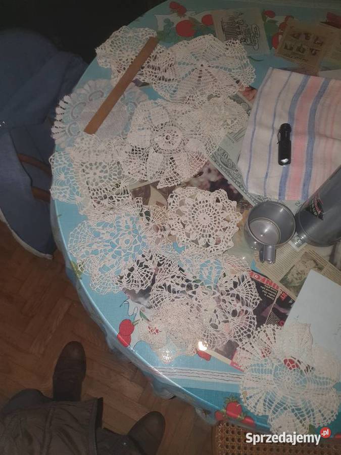 Plecionki ręcznie robione serwetki koronki sprzedam