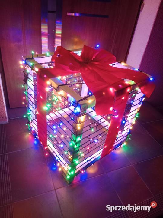 Dekoracja świąteczna 500 LED Czerwona Kokarda Chojnice