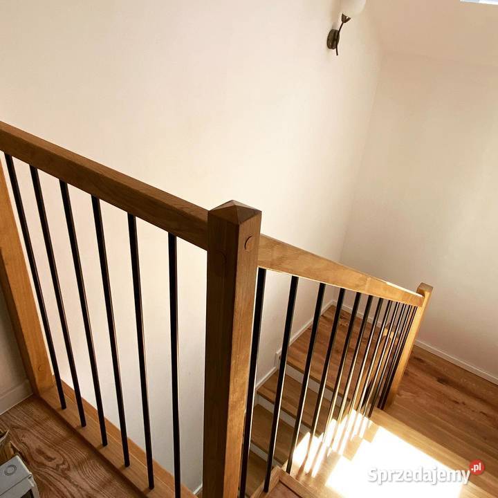 SCHODY DREWNIANE na beton LED dębowe MONTAŻ Końskie