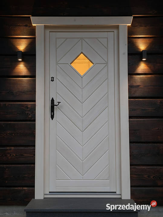 Drzwi Drewniane Wejściowe Zewnętrzne Retro 1 Raba Niżna