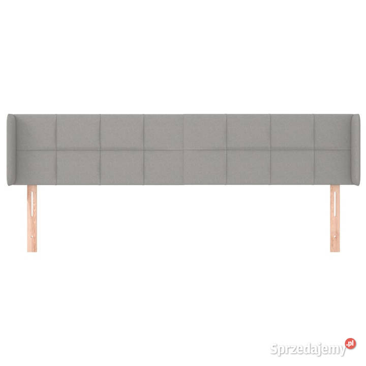Zagłówek uszak jasnoszary 203x16x7888 tkanina Warszawa
