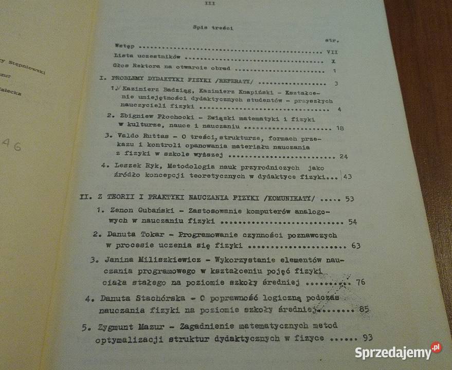 Problemy dydaktyki fizyki materiały jesiennej Gdańsk sprzedam