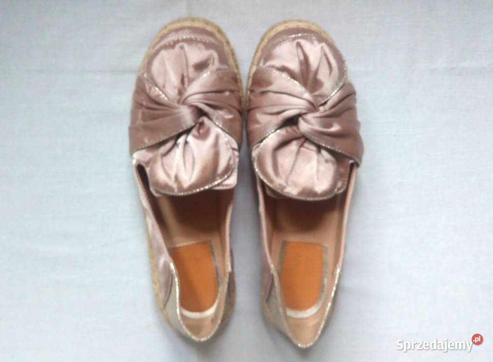 Buty damskie Espadryle róż r 375 Kokardka jakość podlaskie Białystok
