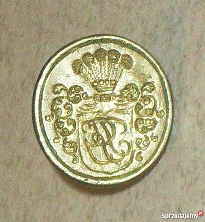 Stara mosiężna pruska pieczęć lakowa monogramowa śląskie Gliwice sprzedam