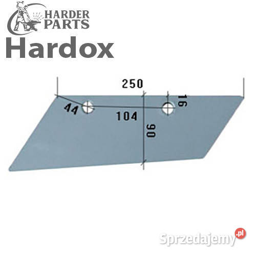Lemiesz przedpłużka HARDOX 91802L części do Suwałki