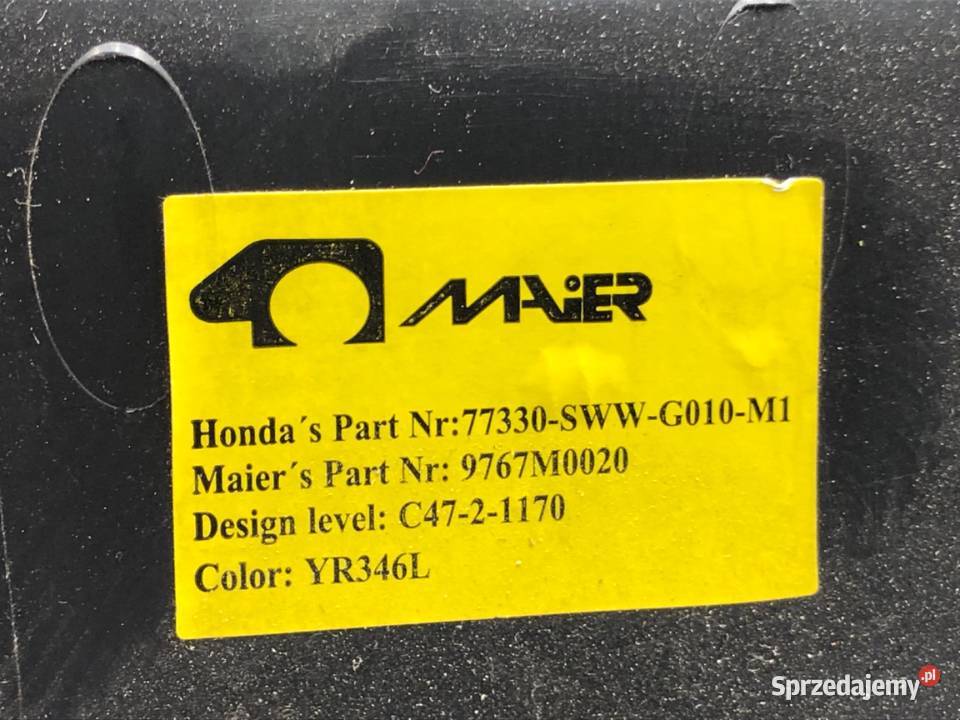 SCHOWEK PASAŻERA GÓRNY HONDA CRV III SUV