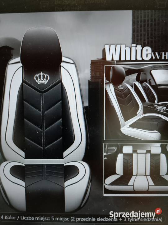 Piękne nowe pokrowce Premium skóra PUkomplet łódzkie