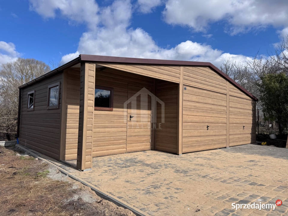Garaż blaszany 9x4m wnęka 2x brama drzwi 3x okno Elbląg sprzedam