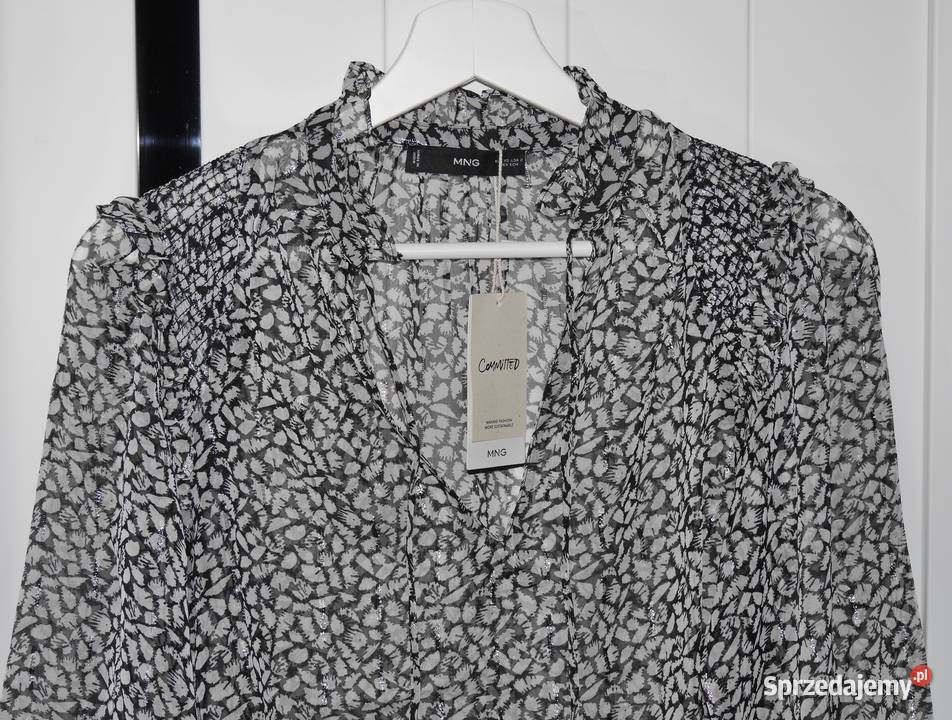 Mango piękna bluzka metaliczna nitka 34 XS Inny materiał Wrocław sprzedam