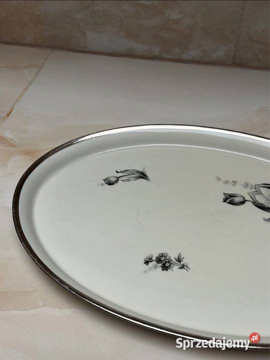 Patera z czarnymi tulipanami Półmisek Sygnatura pomorskie sprzedam