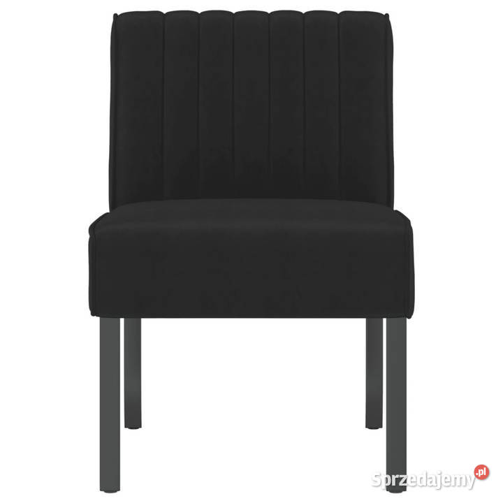 Fotel czarny obity aksamitem WM352454 Warszawa