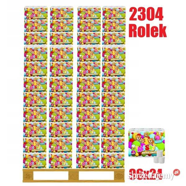 Papier toaletowy Miśki 2304 rolek Biały Celuloza łódzkie Rawa Mazowiecka