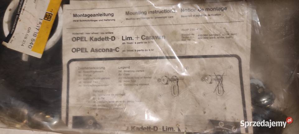 Chlapacze Opel Kadett D Ascona C Łowicz