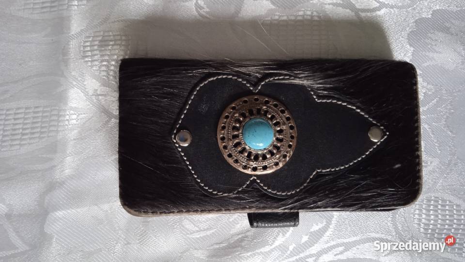 SKÓRZANE ZDOBIONE ETUI NA TELEFON KOMÓRKOWY