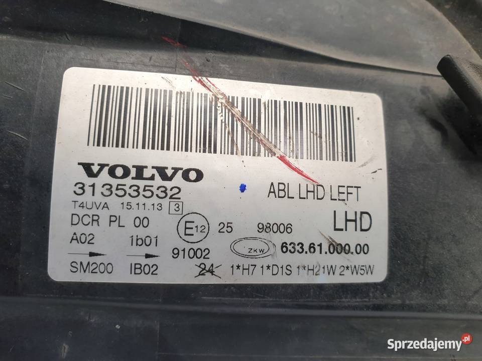 LAMPA PRZEDNIA LEWA Volvo V70 III XENON SKRĘTNY osobowe Chełm
