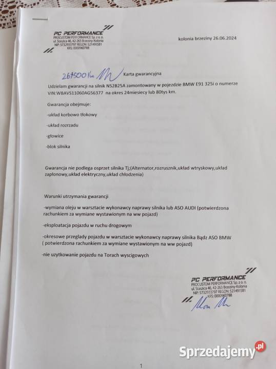 BMW E91 252005r regeneracji silnika Wrocław sprzedam