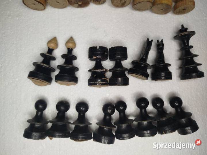 Pionki drewniane szachy Zgierz