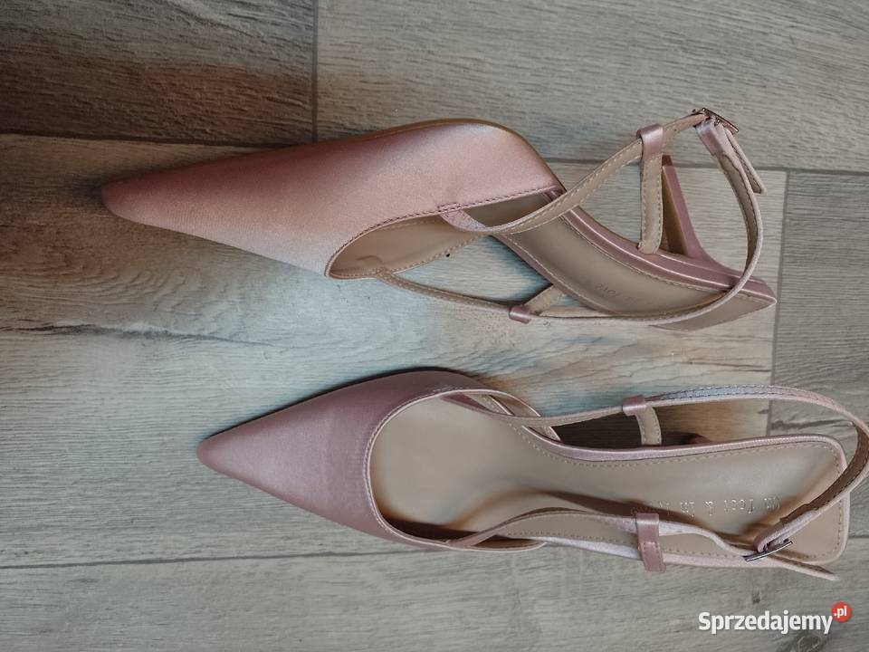 40 Różowe Pudrowe czółenka szpilki wieczorowe z Czółenka małopolskie Kraków