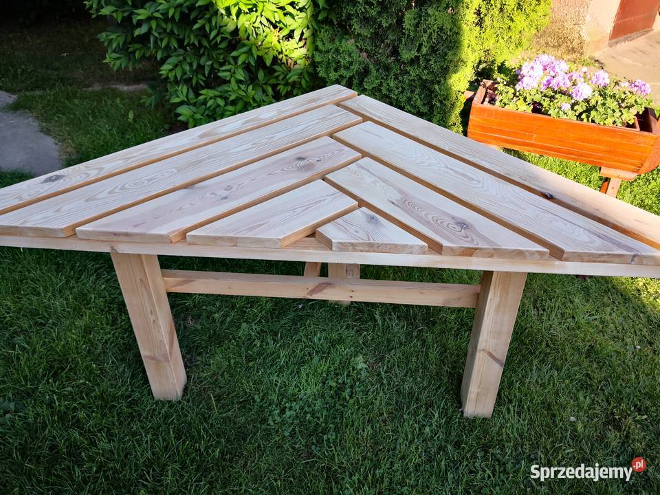 Stół trójkątny promocja drewno Radwańczewo