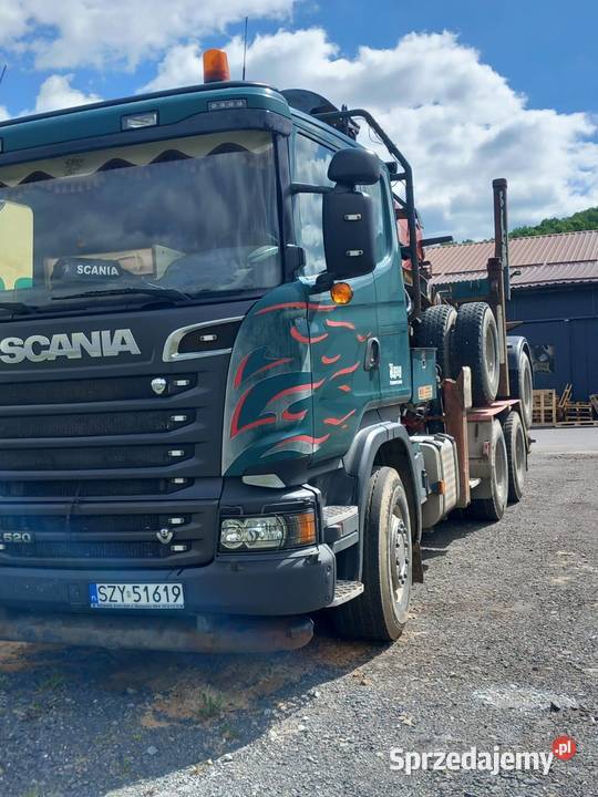 Scania R520 z dźwigiem HDS do drewna ESP Żabnica