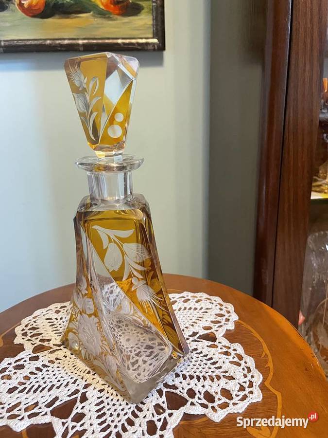 Karafka z kieliszkami z krysztalu Bohemia Jelenia Góra sprzedam