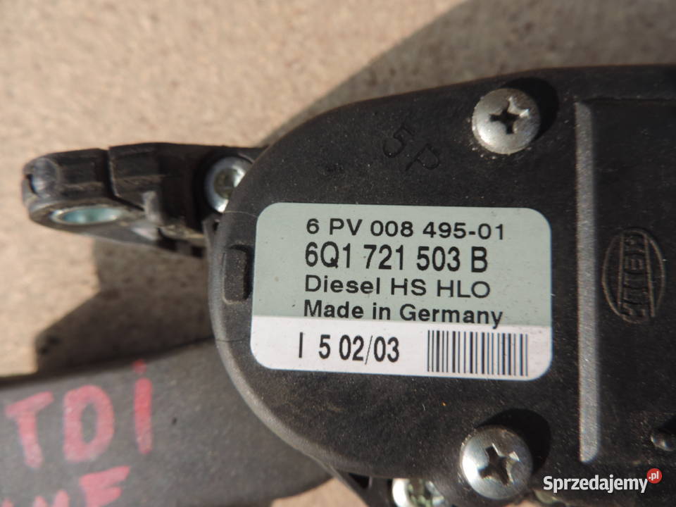 POTENCJOMETR GAZU IBIZA 3 VW POLO 9N 14 TDI Nowy Sącz