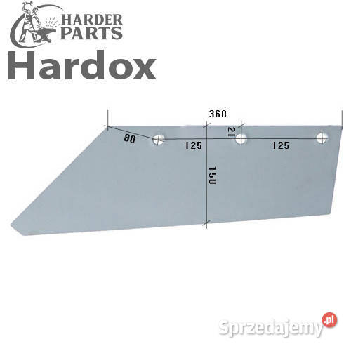 Lemiesz 300hektarów HARDOX 54561L części do Części zamienne