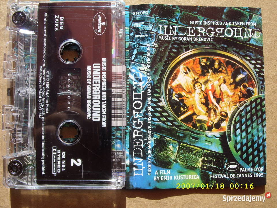 Filmowa kaseta UndergroundGORAN BREGOVIC filmowa Wołów