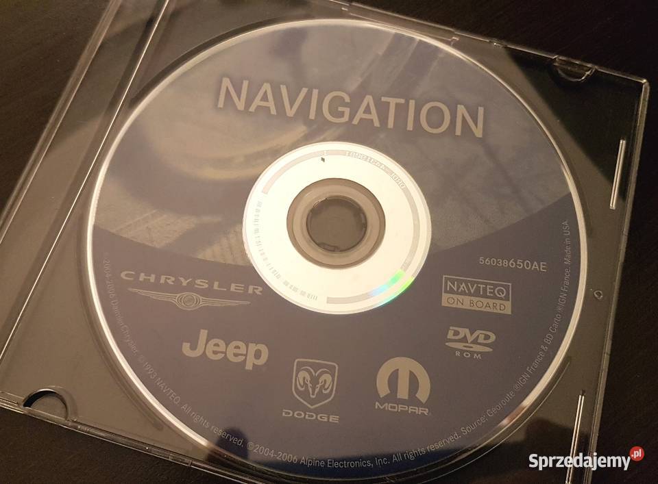 Płyta nawigacji EU do Jeep Chrysler Dodge mazowieckie Warszawa