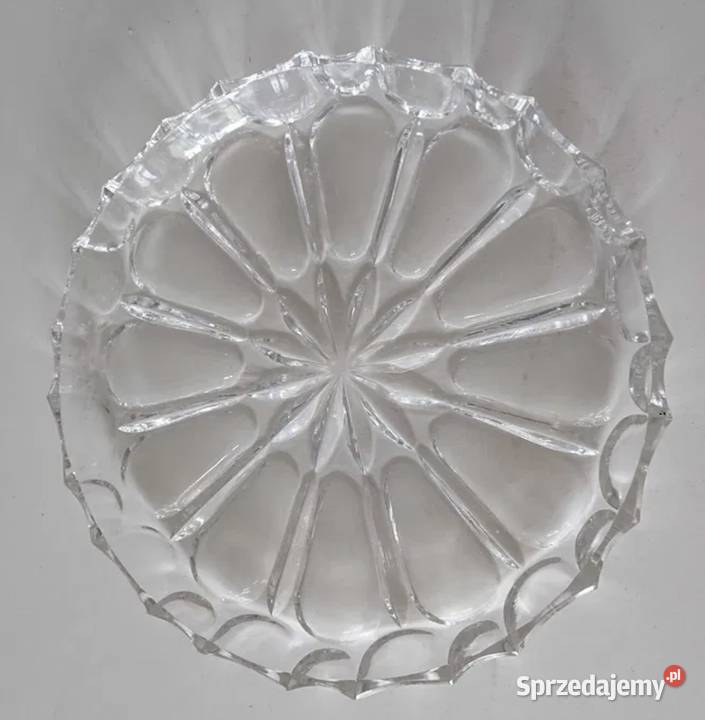 Talerz kryształowy z lat PRLu Porcelana i szkło Antyki, Sztuka, Kolekcje