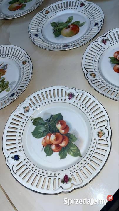 Talerzyki z owocami Ażurowe Z owocami 6 sztuk pomorskie