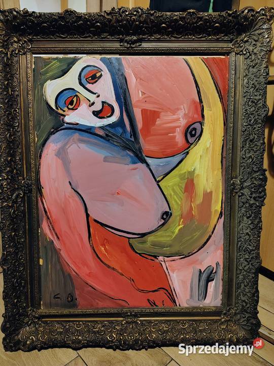 Stary obraz olejny Francja Kartuzy