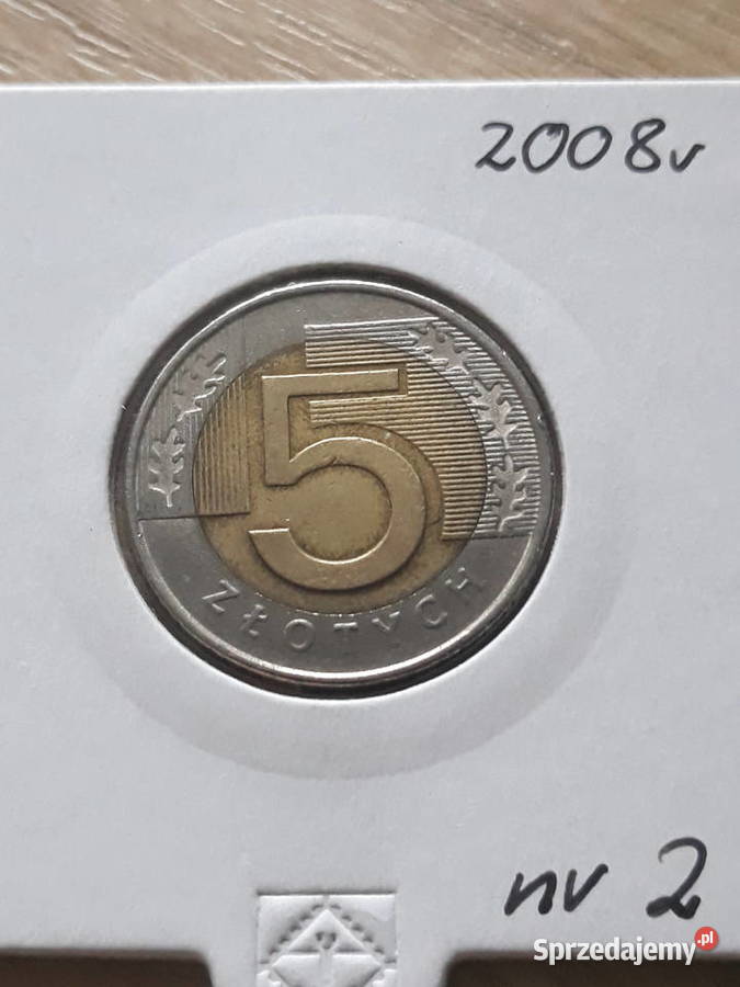 5 Złotych 2008 najmniejszy nakład 2 H Konin