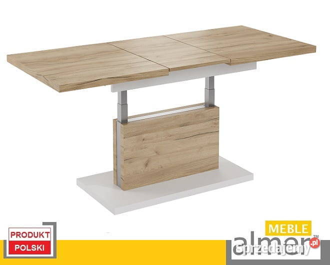 Ława L58 Dąb Sonoma Biały Ławostół Rozkładany Gdańsk