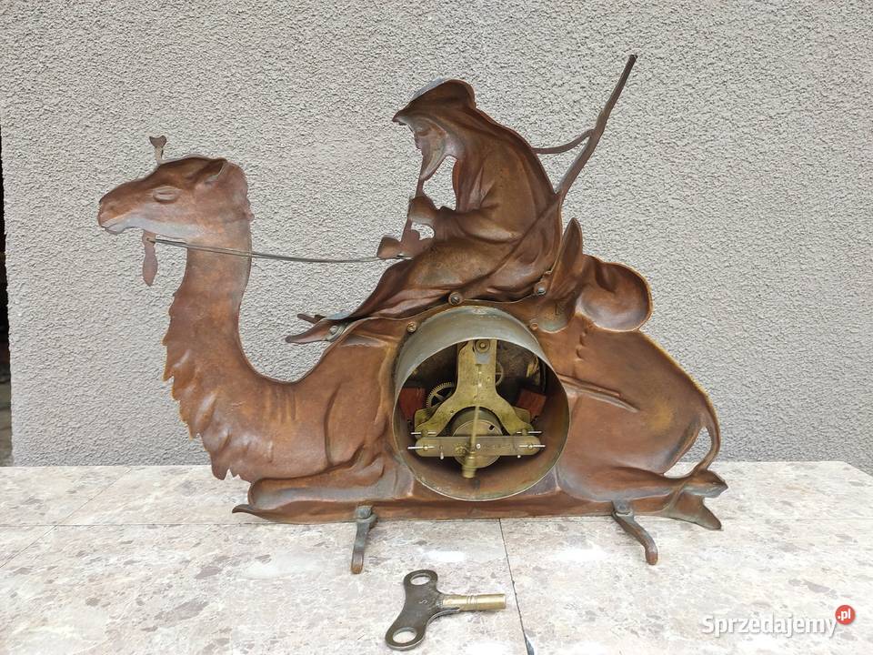 109 stary zegar kominkowy brąz mechanizm Tczew