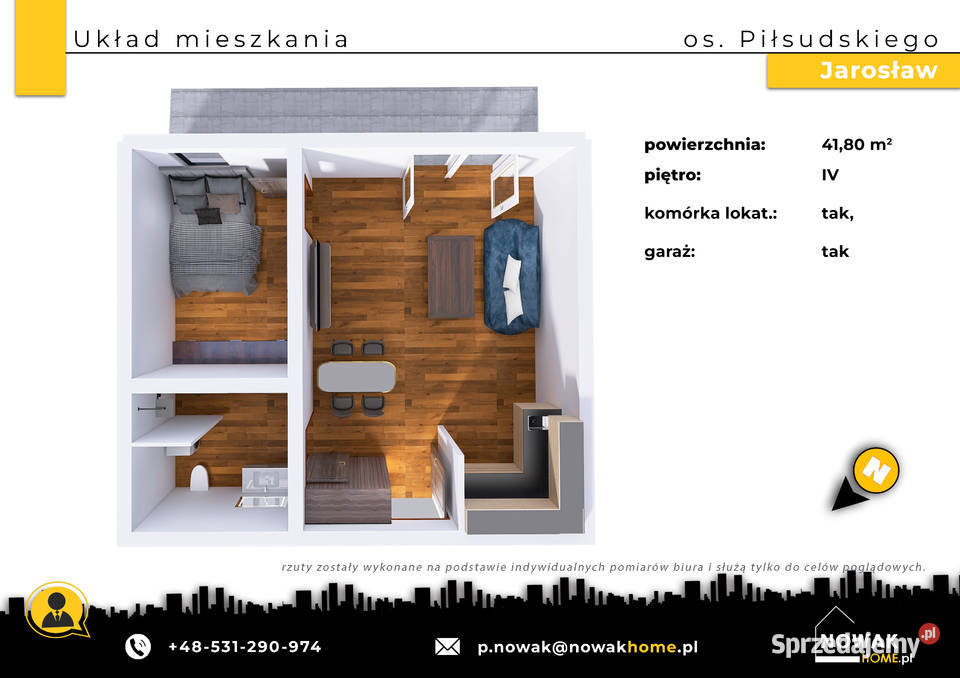 Do wynajęcia apartament z garażem os Jarosław
