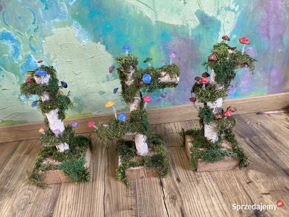 Dekoracyjna lampa leśna handmade