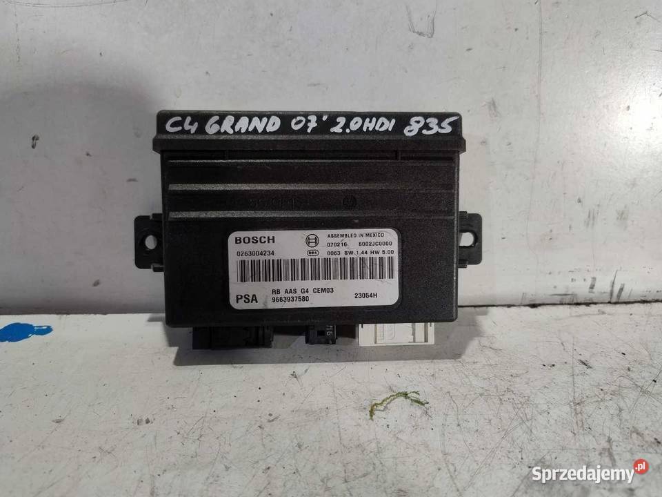 MODUŁ STEROWNIK PARKOWANIA CITROEN 9663937580 osobowe