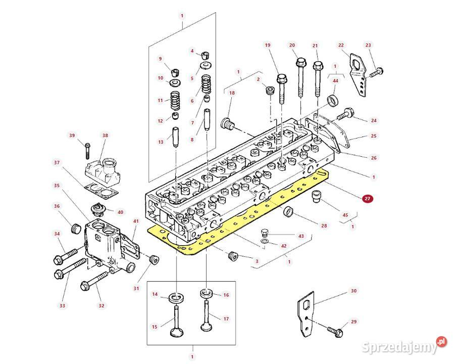 Uszczelka głowicy silnika Massey Ferguson