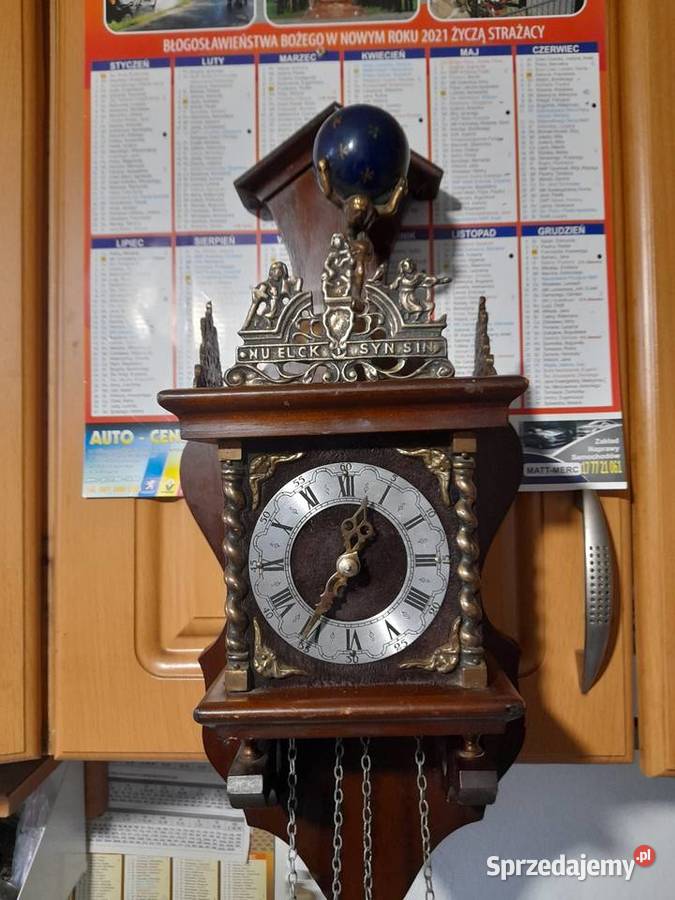 Wiszący zegar ścienny Atlas holenderski Rzeszów